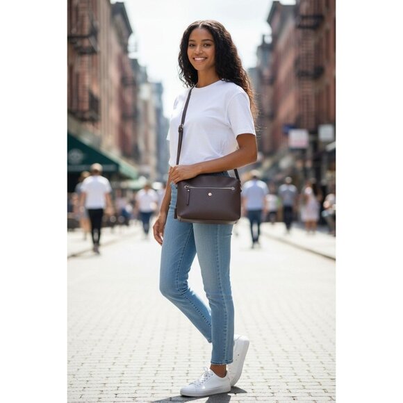 Lodis Downtown Dalia LAcXb CMT Italian Leather RFID Crossbody Bag - Picture 2 of 13